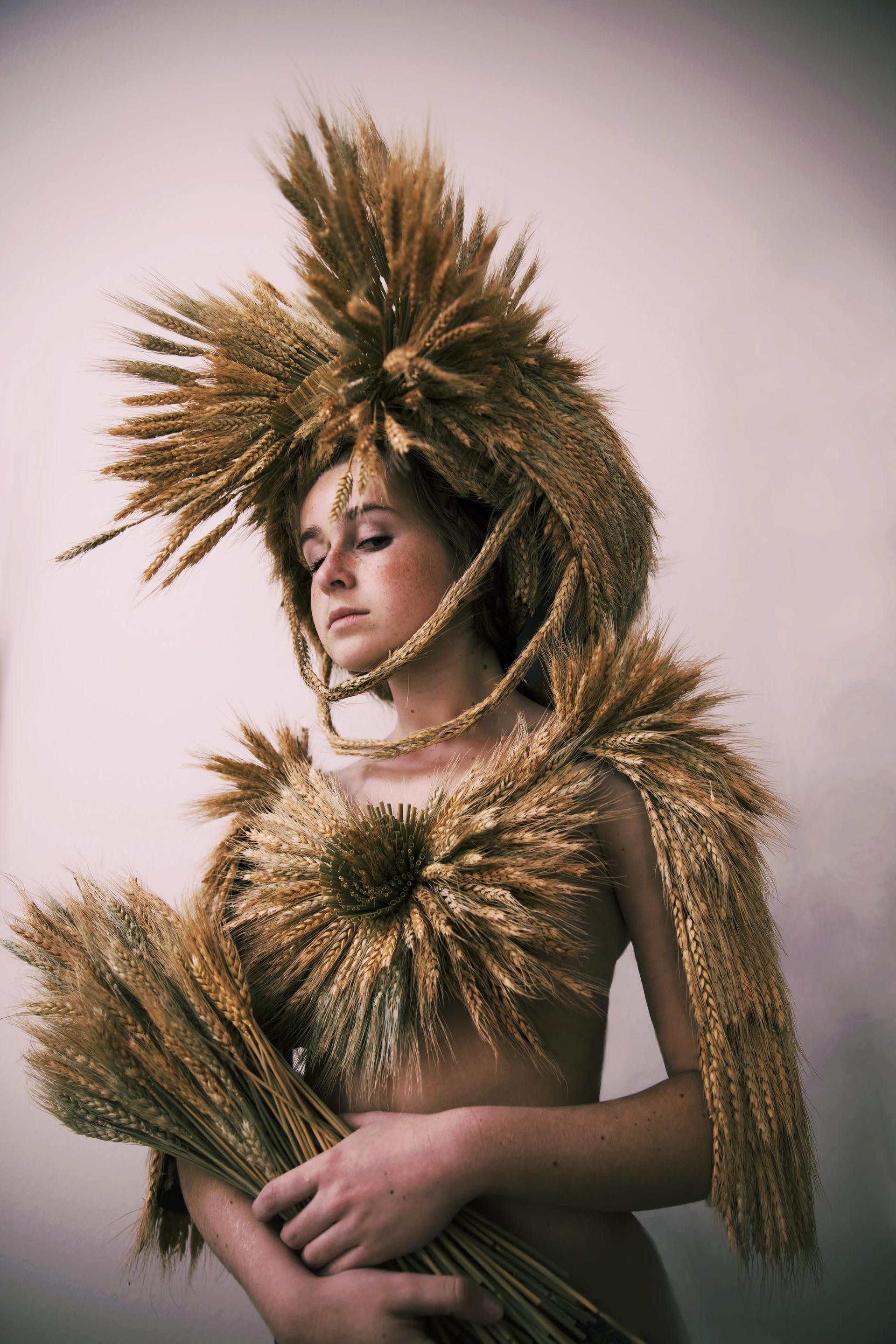 Wheat - Skins Series - Sculpture by Melissa Meier