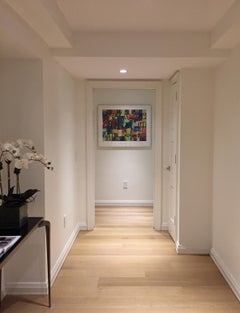 "Small Abstract" by Melissa Meyer (Green, Yellow, Blue, Abstract, Pattern)