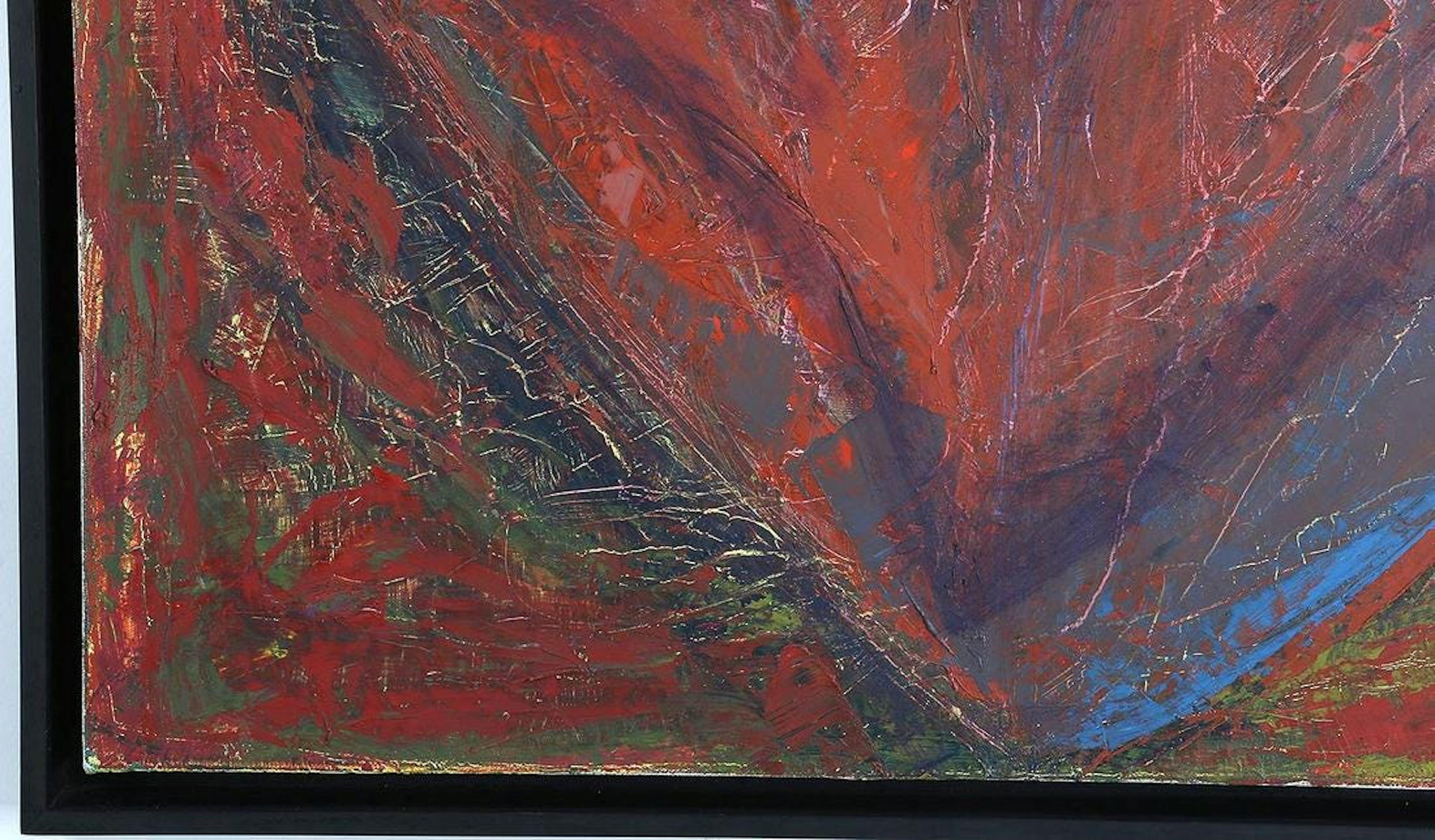 Artista expresionista abstracta estadounidense Melissa Meyer Pintura al óleo Corazón en llamas en venta 3