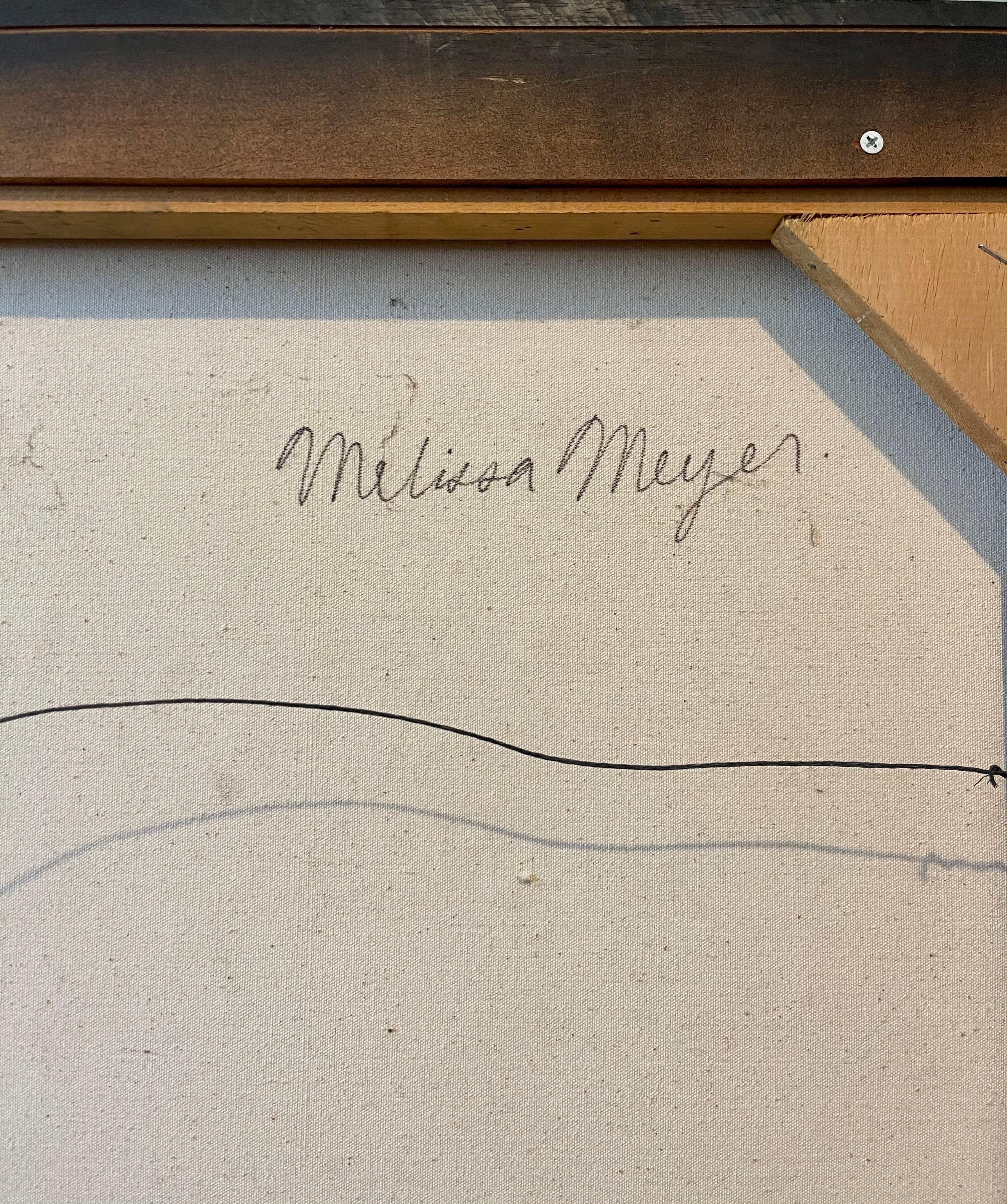 Artista expresionista abstracta estadounidense Melissa Meyer Pintura al óleo Corazón en llamas en venta 8
