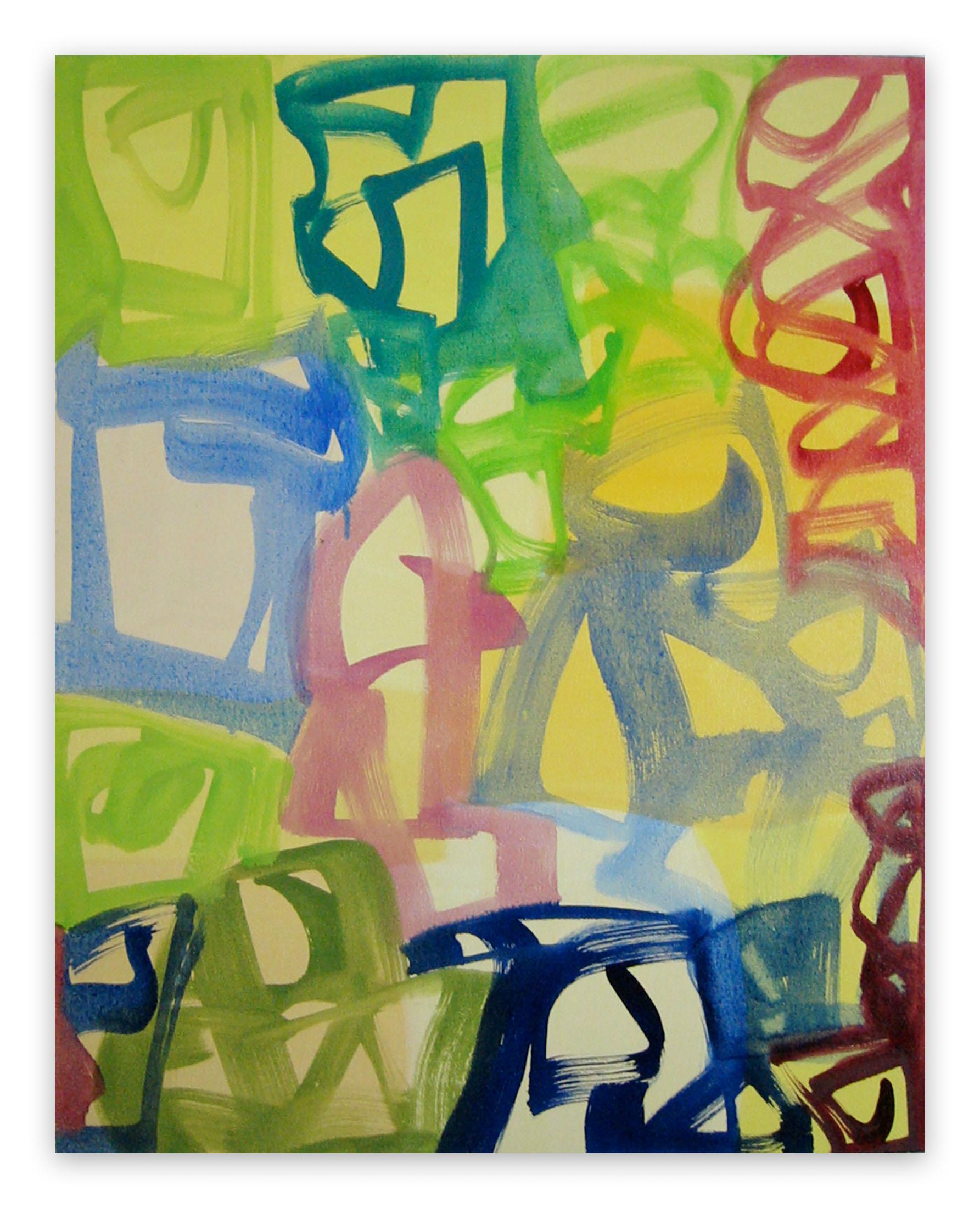 Melissa Meyer Abstract Painting - Vernal (Abstract Expressionism painting)