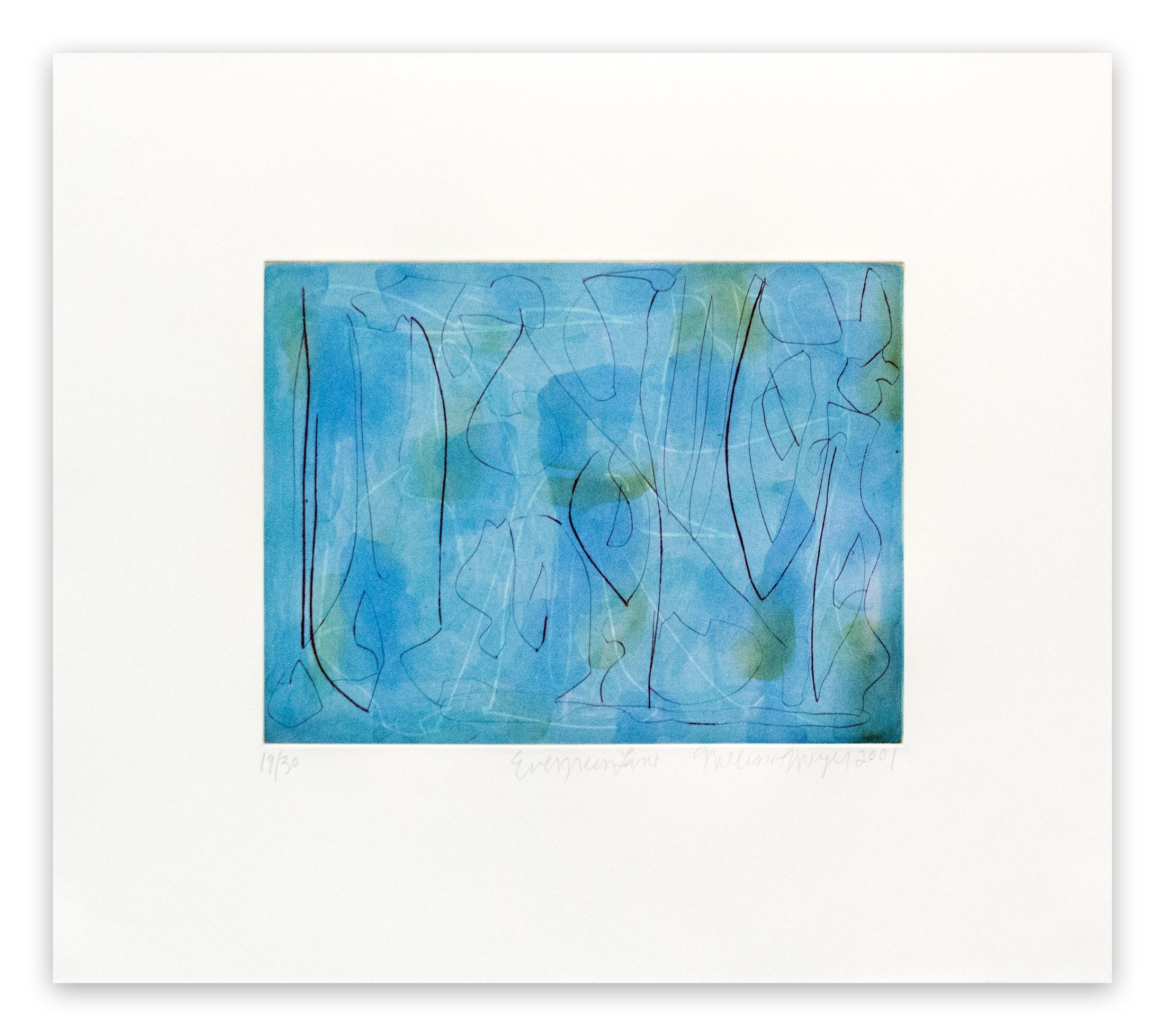 Melissa Meyer Abstract Print – Evergreen Lane (Abstrakter Druck)