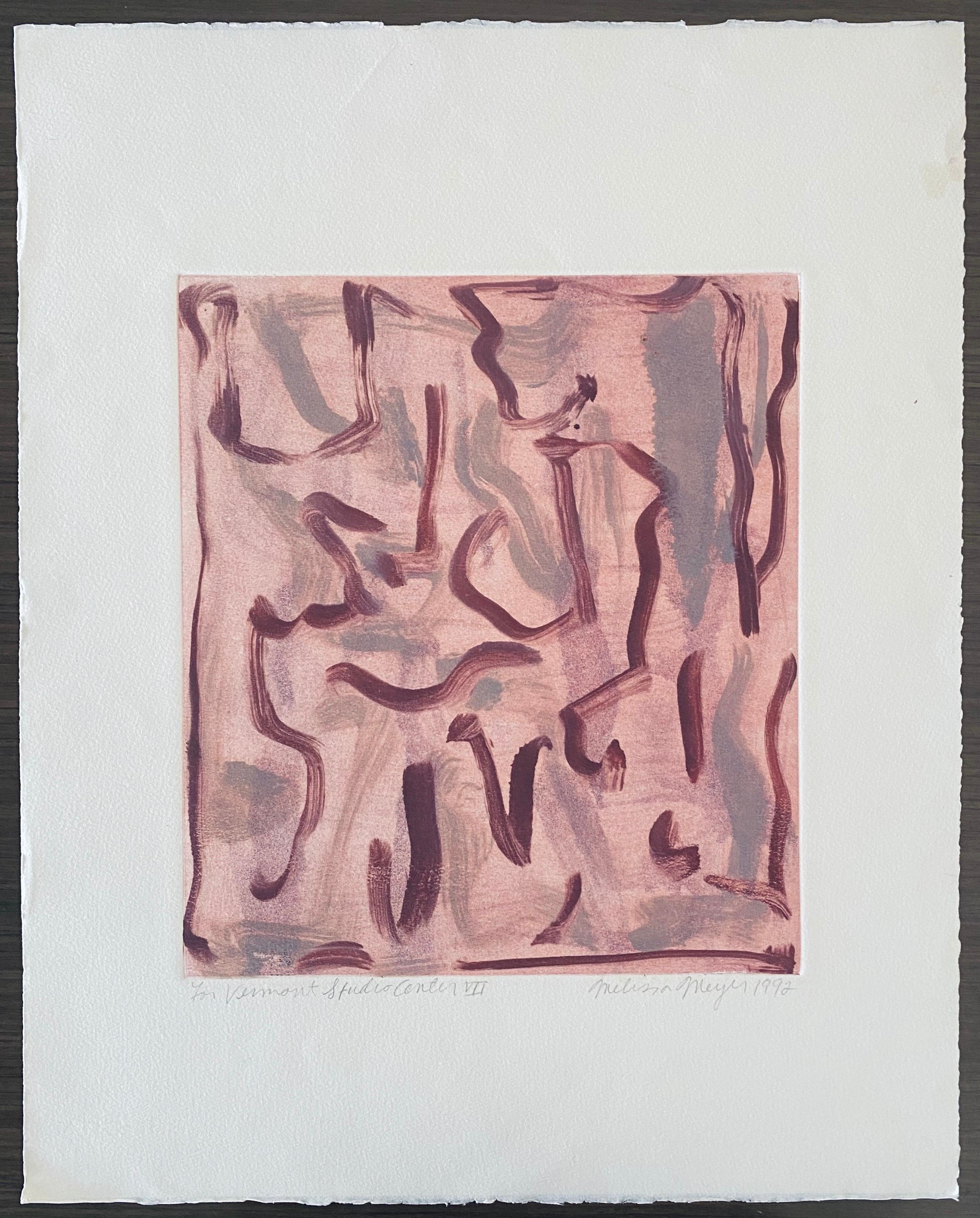 Artista espressionista astratta americana di sesso femminile Monoprint a colori Melissa Meyer in vendita 1