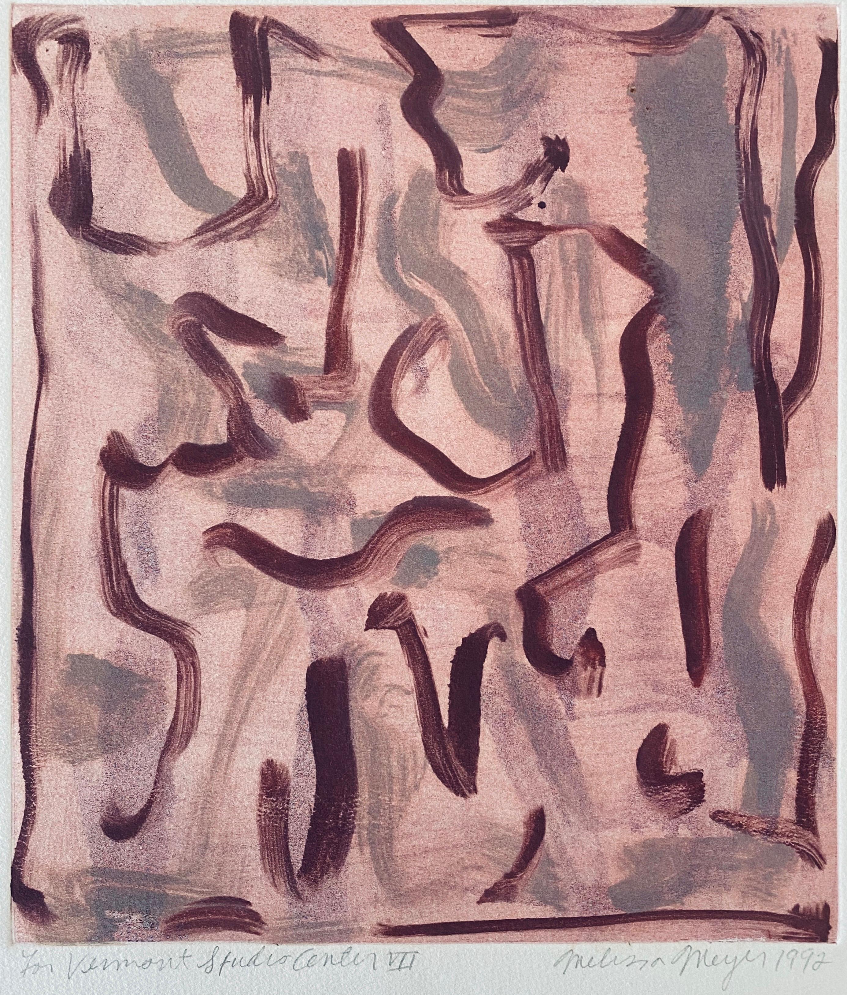 Artista espressionista astratta americana di sesso femminile Monoprint a colori Melissa Meyer in vendita 2