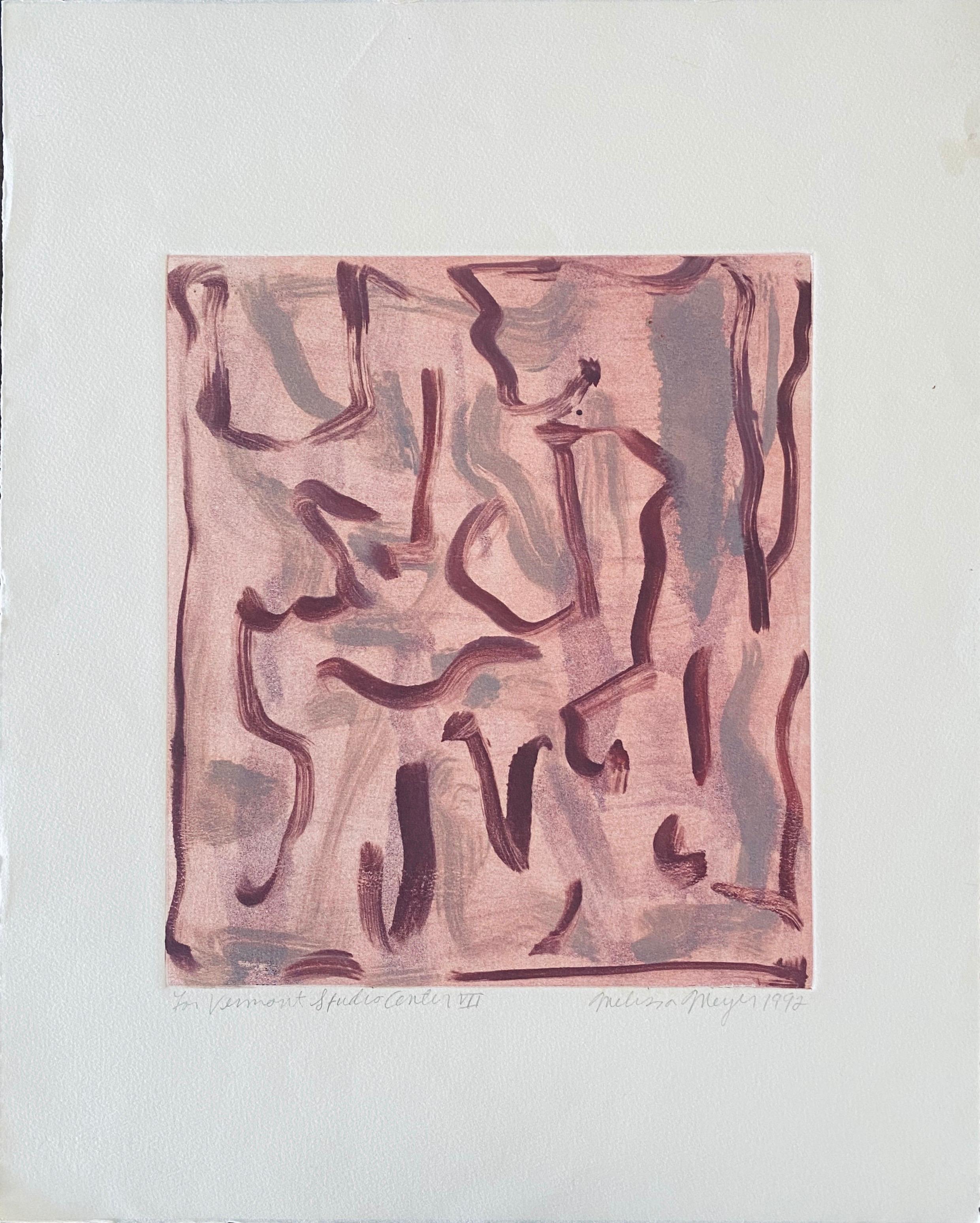 Artista espressionista astratta americana di sesso femminile Monoprint a colori Melissa Meyer in vendita 5