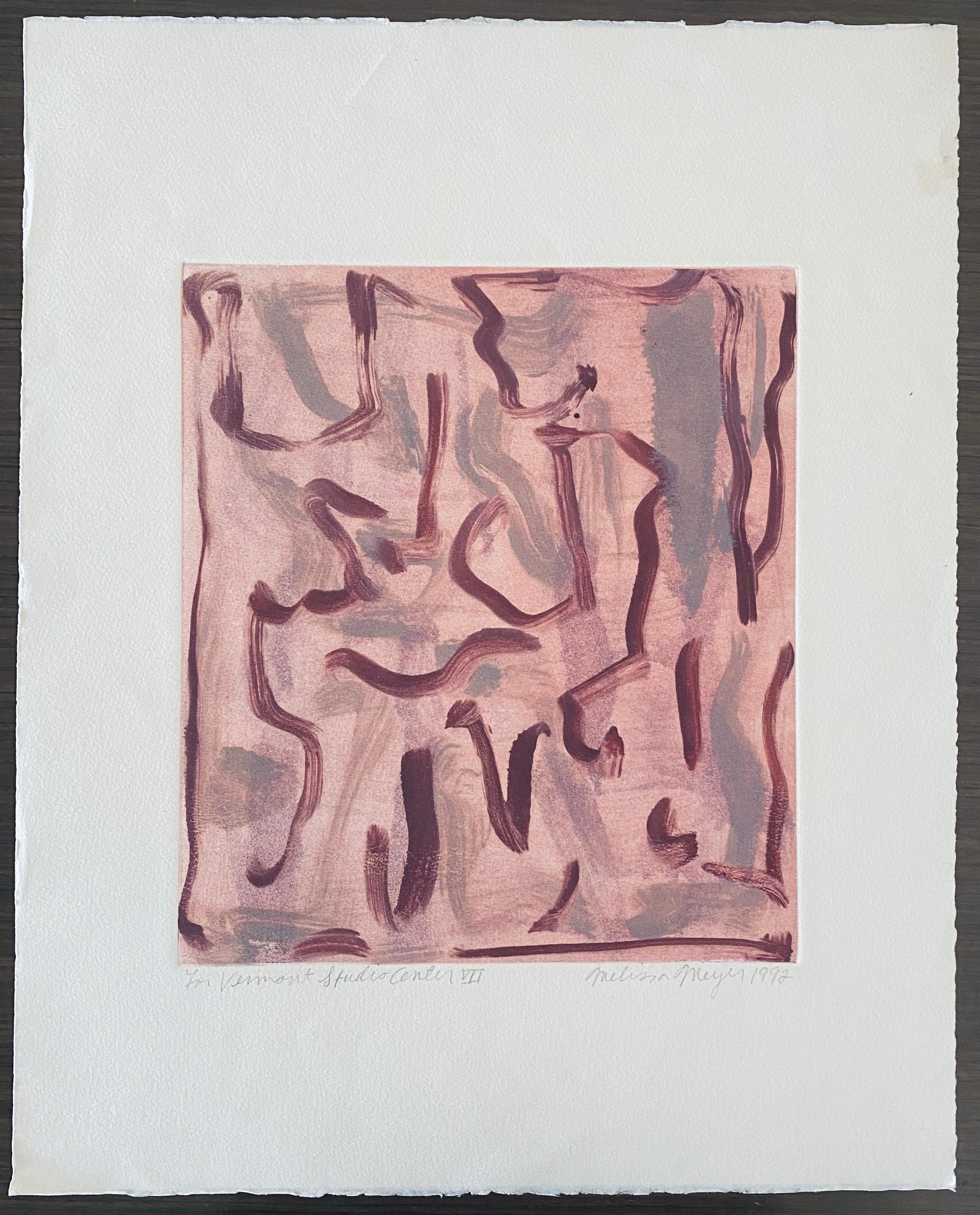 Artista espressionista astratta americana di sesso femminile Monoprint a colori Melissa Meyer in vendita 8