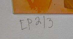 Love Me Tender. acquaforte a colori, stampa astratta espressionista EP 2/3 firmata a mano