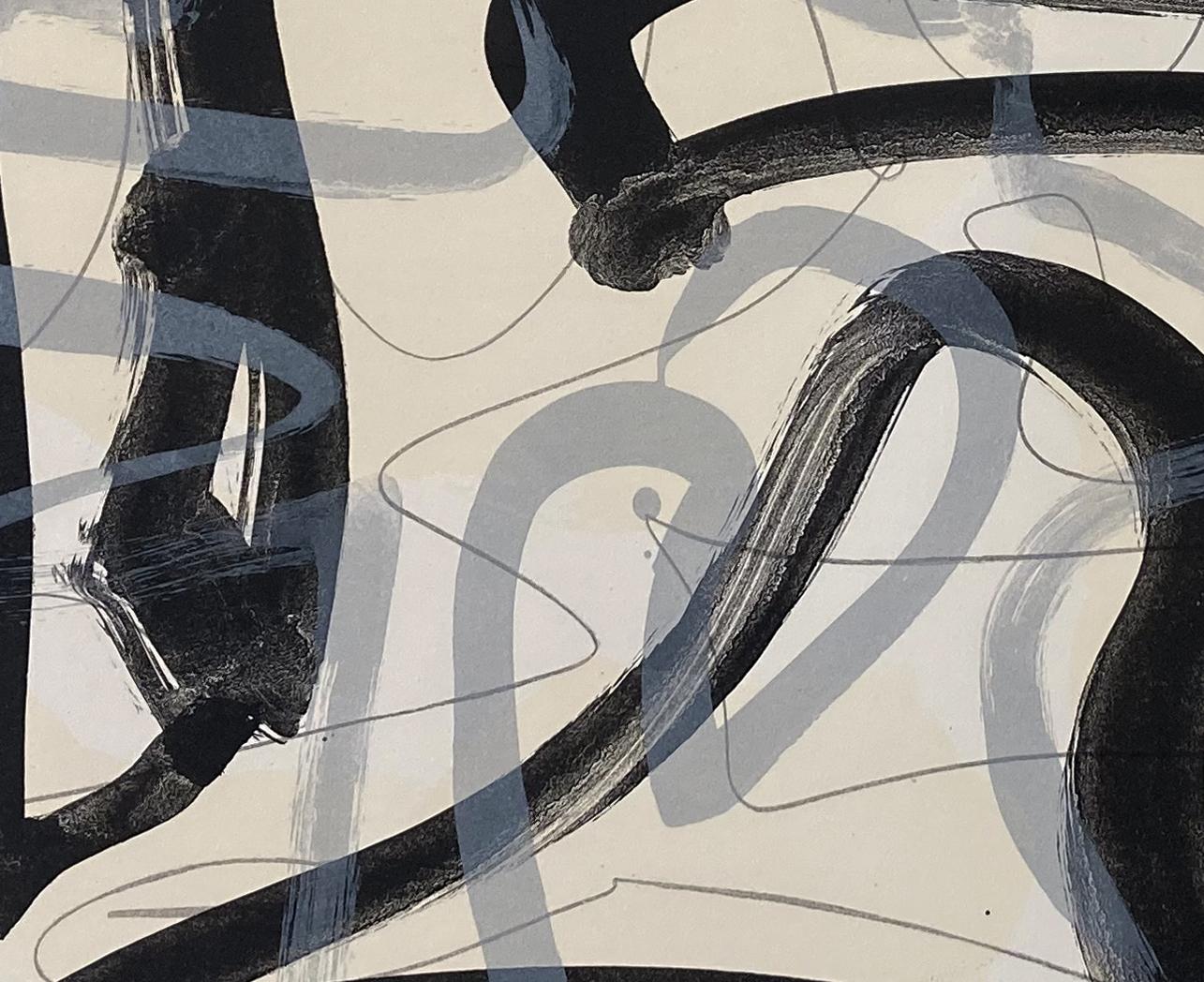 Wilde III - Gris Abstract Print par Melissa Meyer