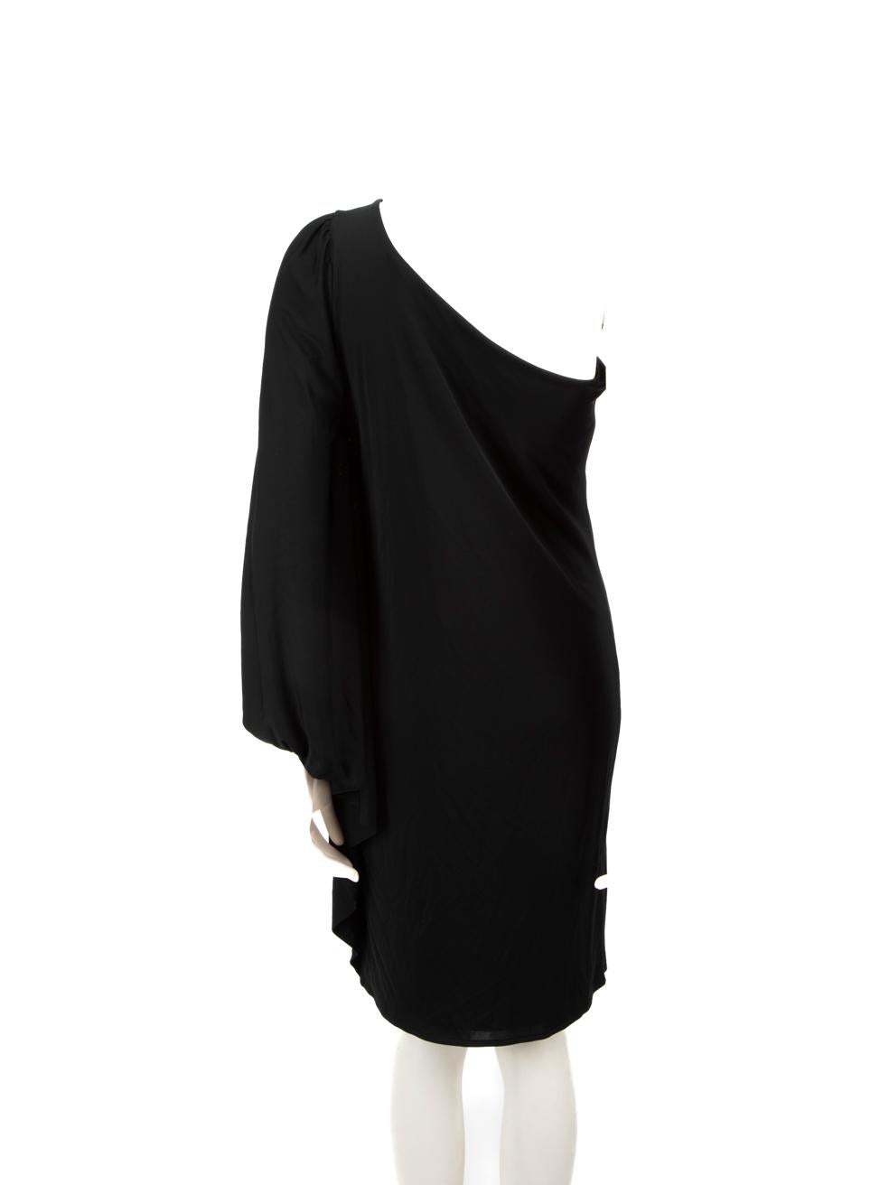 Noir Melissa Odabash - Robe asymétrique noire drapée taille L