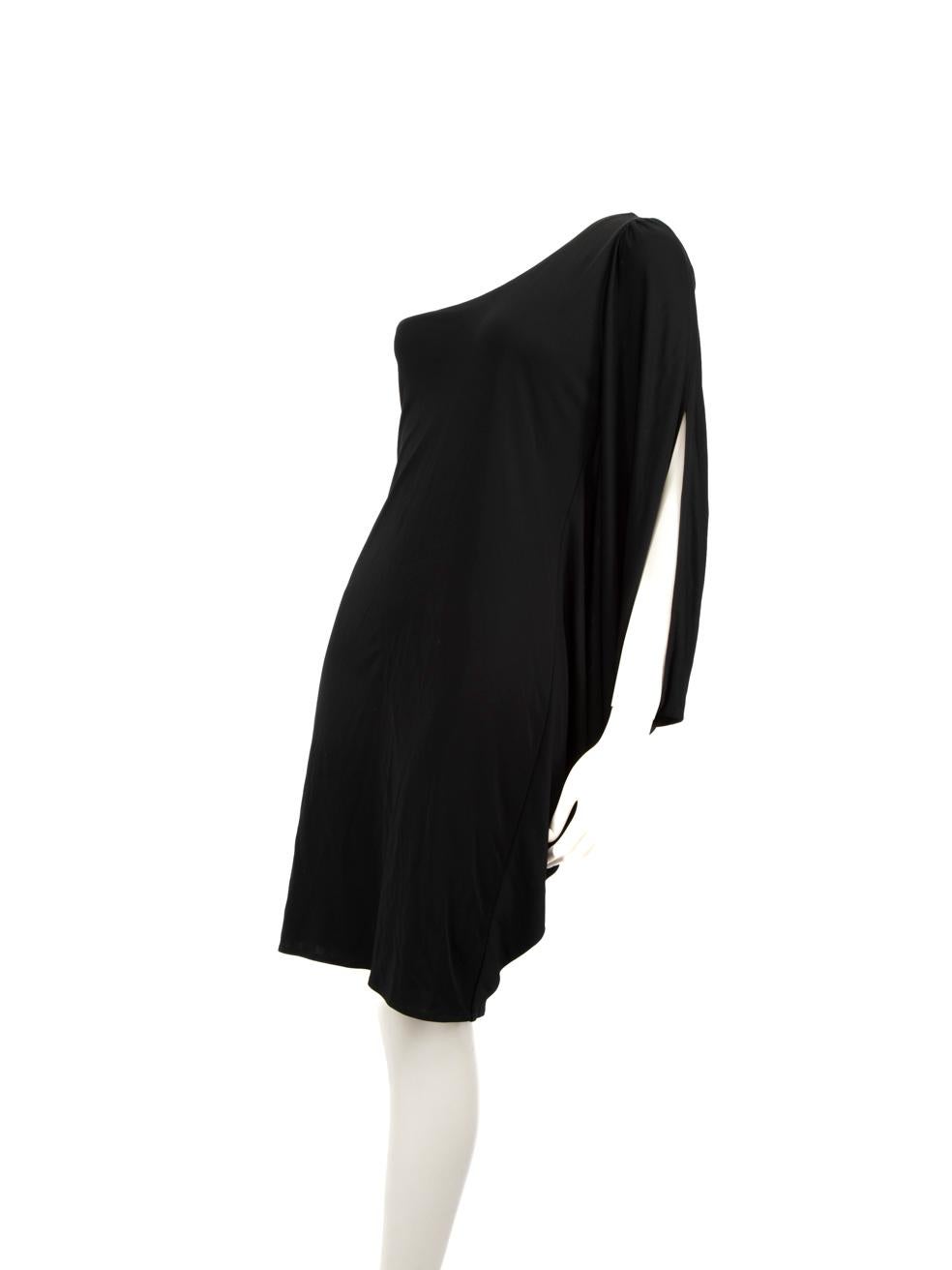 Melissa Odabash - Robe asymétrique noire drapée taille L Neuf à London, GB