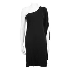 Melissa Odabash - Robe asymétrique noire drapée taille L
