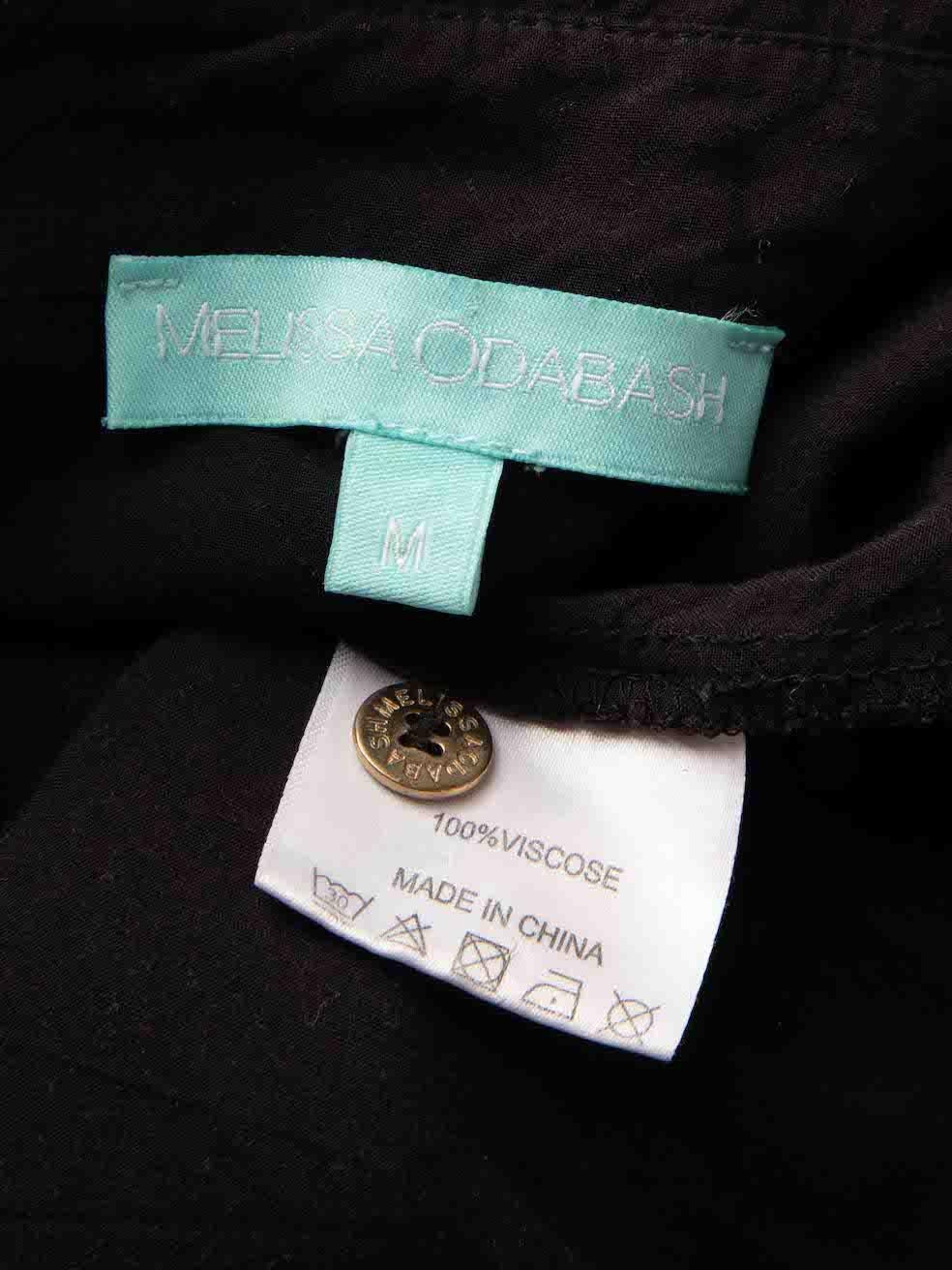 Melissa Odabash Black Pocket Detail Belted Dress Size M For Sale 2