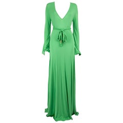 Melissa Odabash Green V-Neck Belted Maxi Dress Size M Melissa Odabash Green V-Neck Belted Maxi Dress Size M