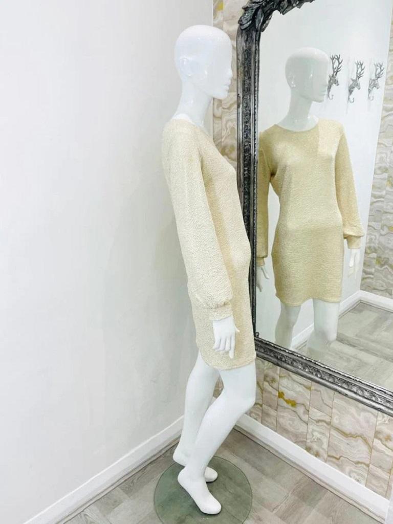 Beige Melissa Odabash Metallic Dress For Sale