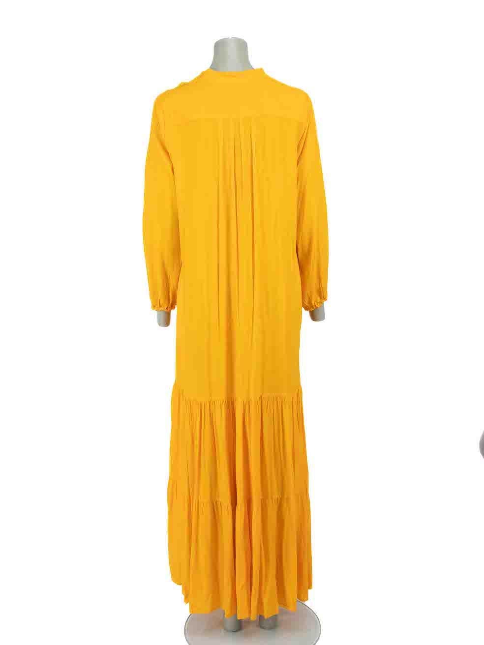 Melissa Odabash Orange Tiered Maxi Dress Size M In Excellent Condition For Sale In London, GB