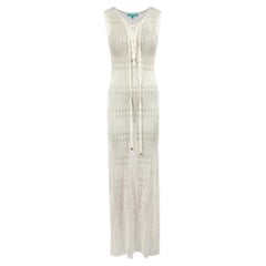 Melissa Odabash White Lace Up Beach Cover Up Size S