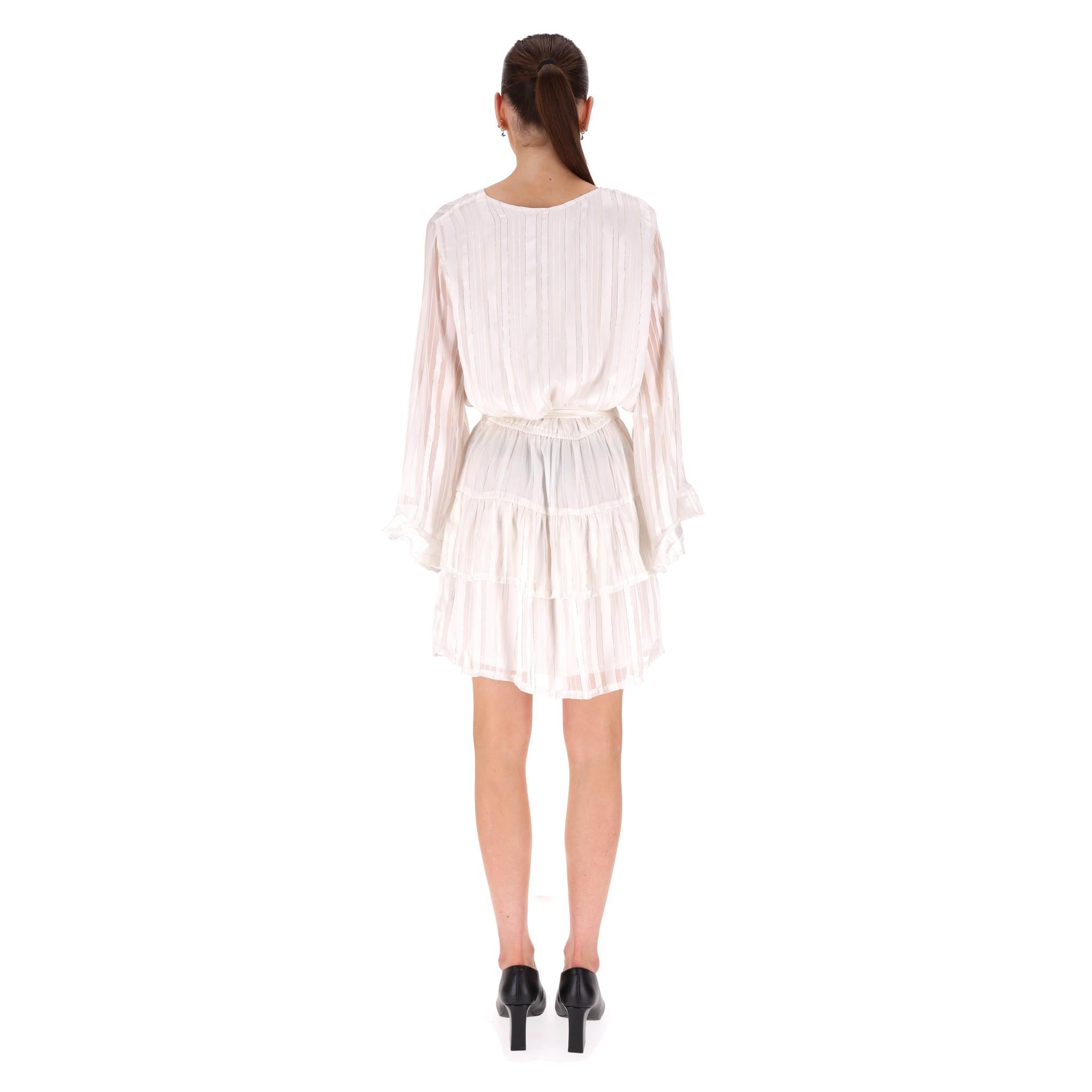 Melissa Odabash Gestuftes Minikleid mit Wickelmuster im Zustand „Neu“ im Angebot in London, GB