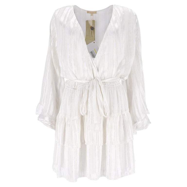 Melissa Odabash Wrap Tiered Mini Dress For Sale at 1stDibs