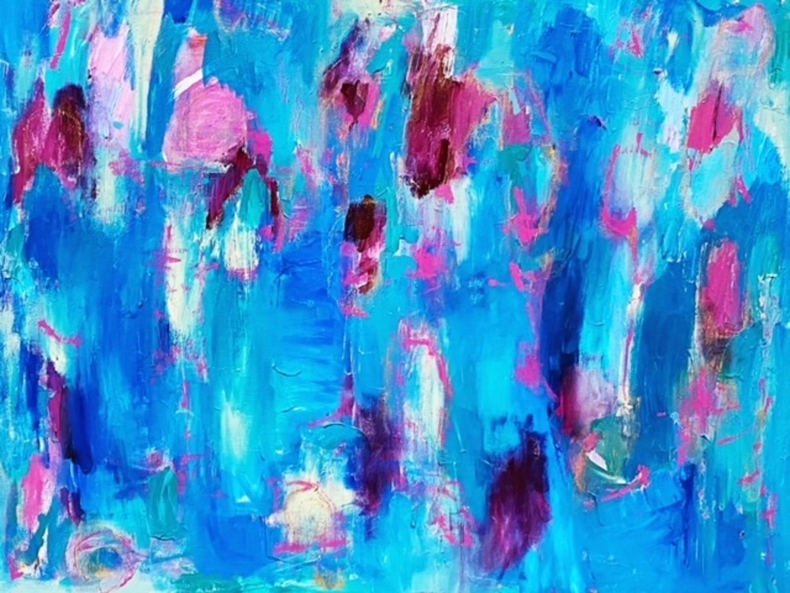 Abstract Painting Melissa Partridge - Rise Up, peinture originale à l'acrylique, 2021