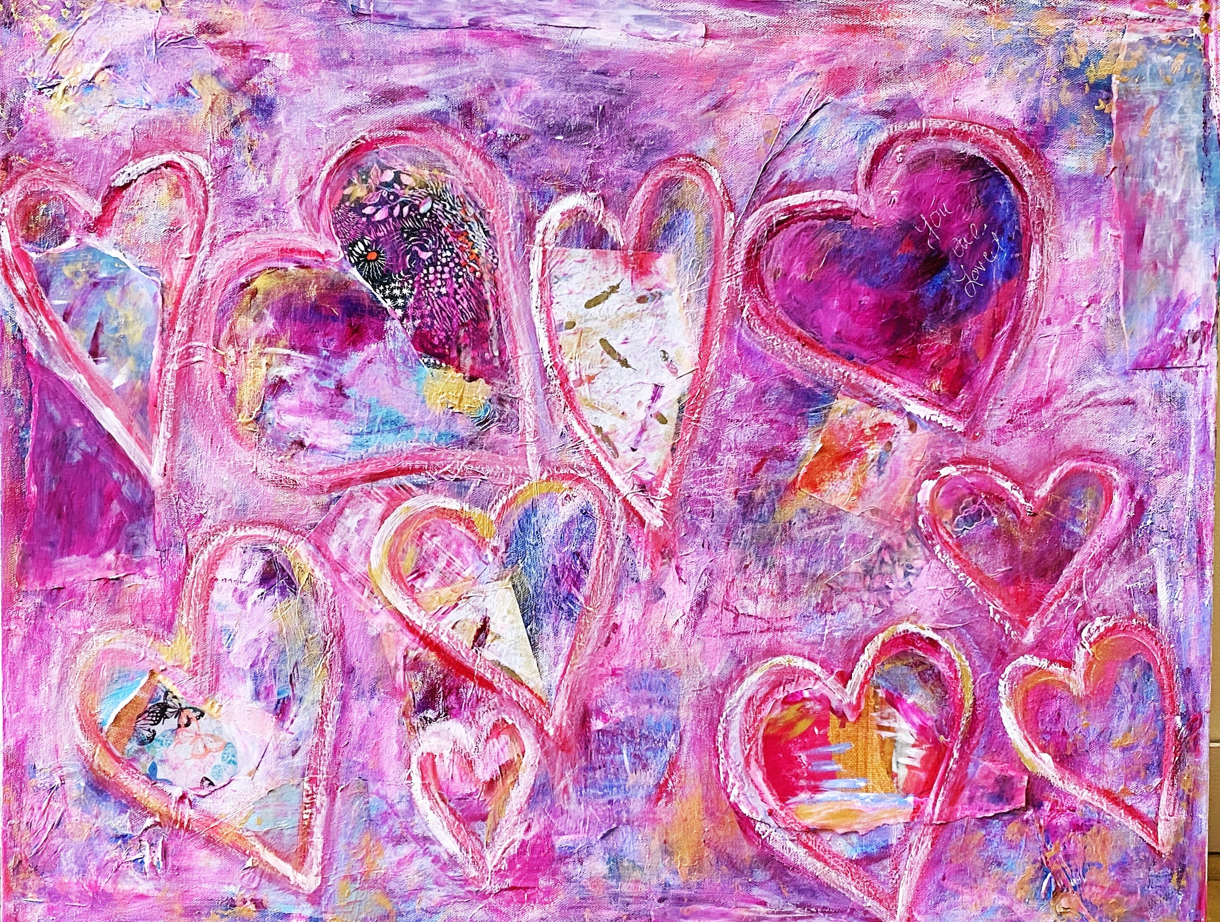 Melissa Partridge Abstract Painting - You are Loved, Original Acrylic Painting, 2021
