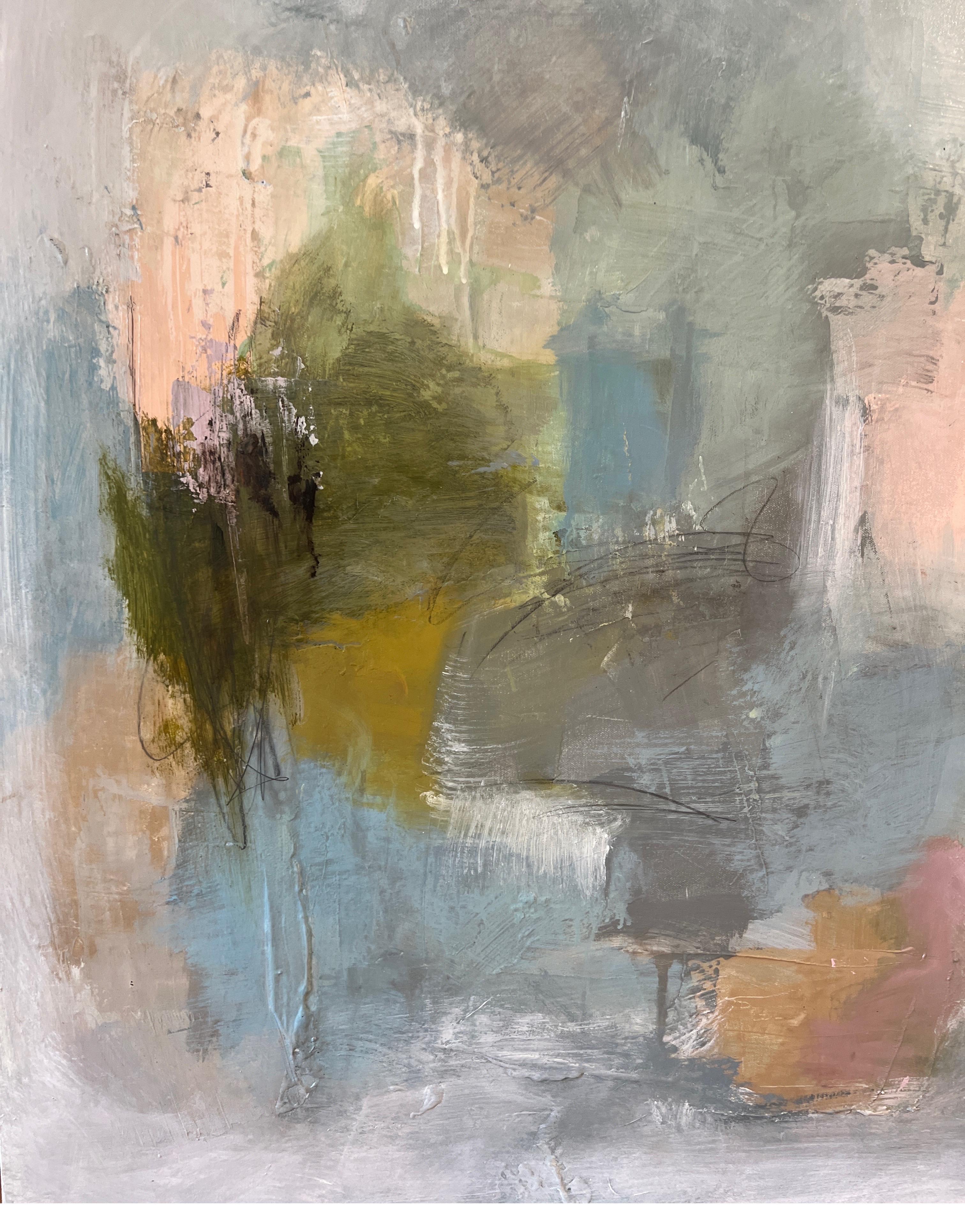 Calm Soul by Melissa Payne Baker, square Abstract Contemporary Canvas Painting 1