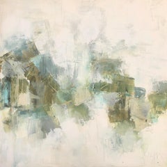 Peinture carrée abstraite sur toile contemporaine Comfort de Melissa Payne Baker