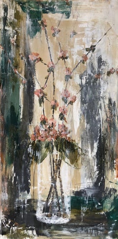 Elegance by Melissa Payne Baker, Vertical Contemporary Abstract Floral Painting