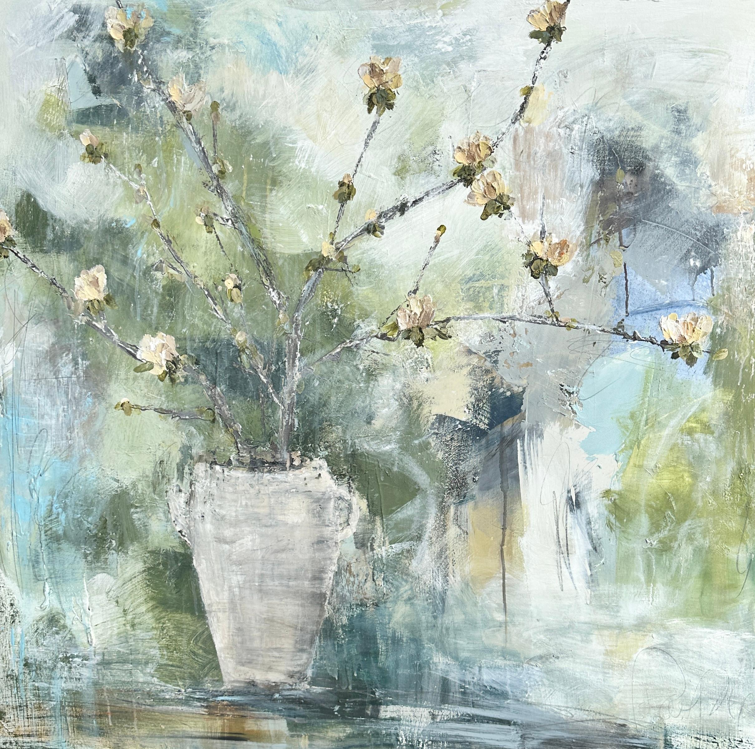 First Blooms by Melissa Payne Baker, Contemporary Floral Canvas Painting