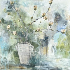 First Blooms par Melissa Payne Baker, peinture sur toile florale contemporaine