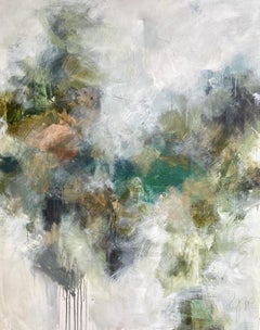 Vertikales zeitgenössisches Gemälde „Garten“ von Melissa Payne Baker