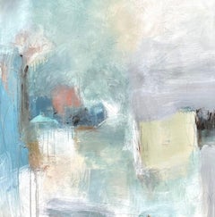 Gray Stone by Melissa Payne Baker, square Abstract Contemporary Canvas Painting