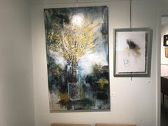 Jasmine by Melissa Payne Baker, Large Vertical Contemporary Floral Painting