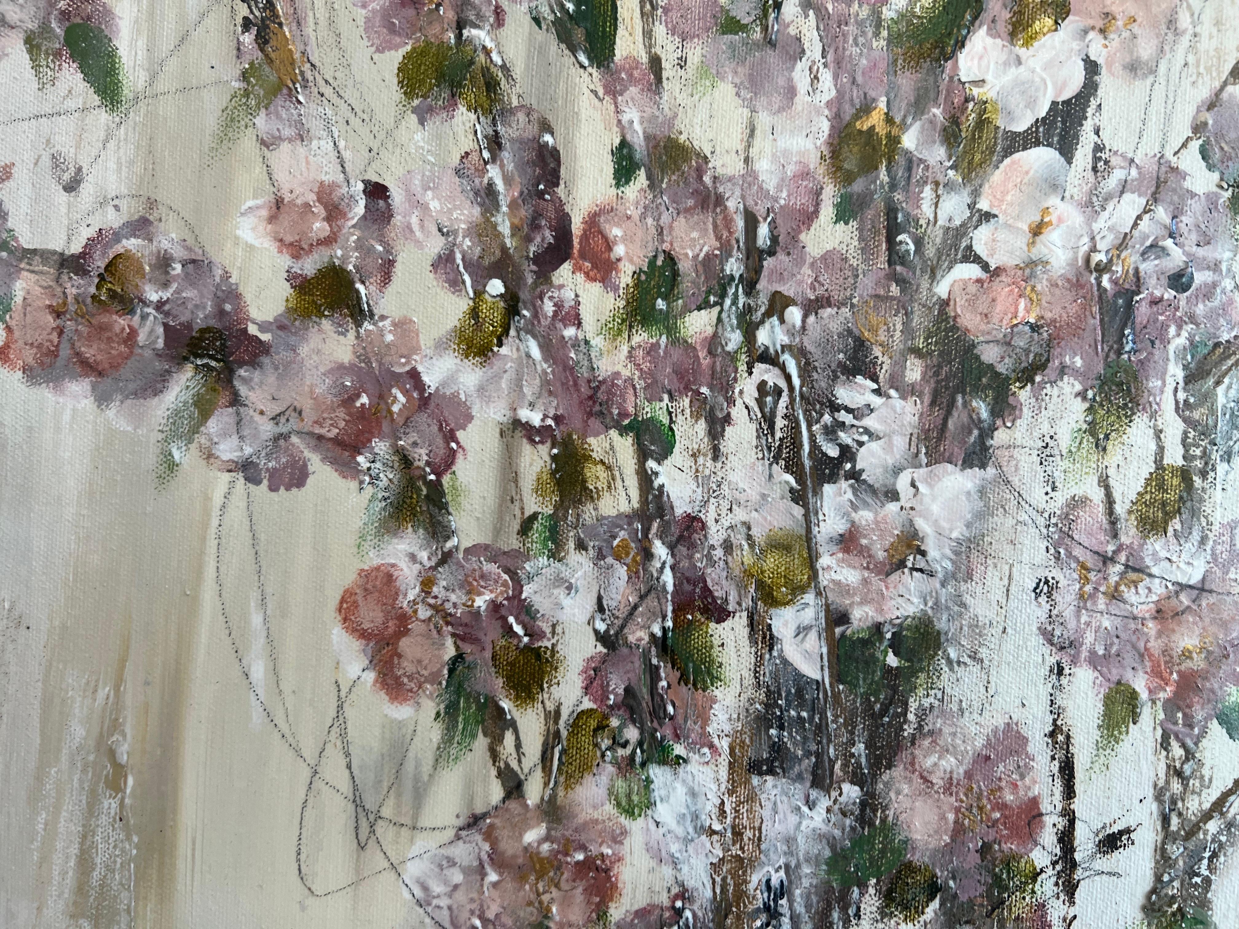 Pretty in Pink by Melissa Payne Baker, Contemporary Floral Canvas Painting 5