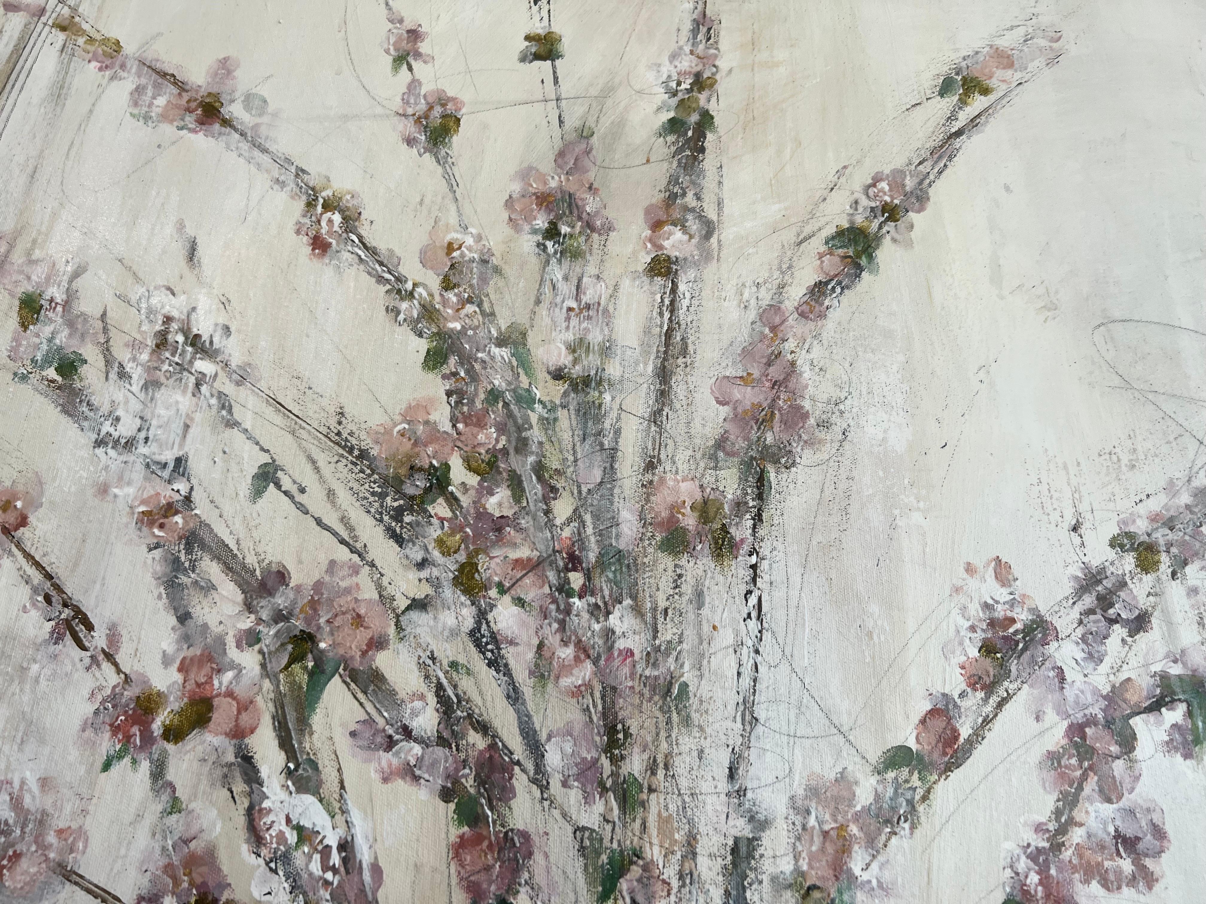 Pretty in Pink by Melissa Payne Baker, Contemporary Floral Canvas Painting 7