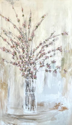 Pretty in Pink by Melissa Payne Baker, Contemporary Floral Canvas Painting