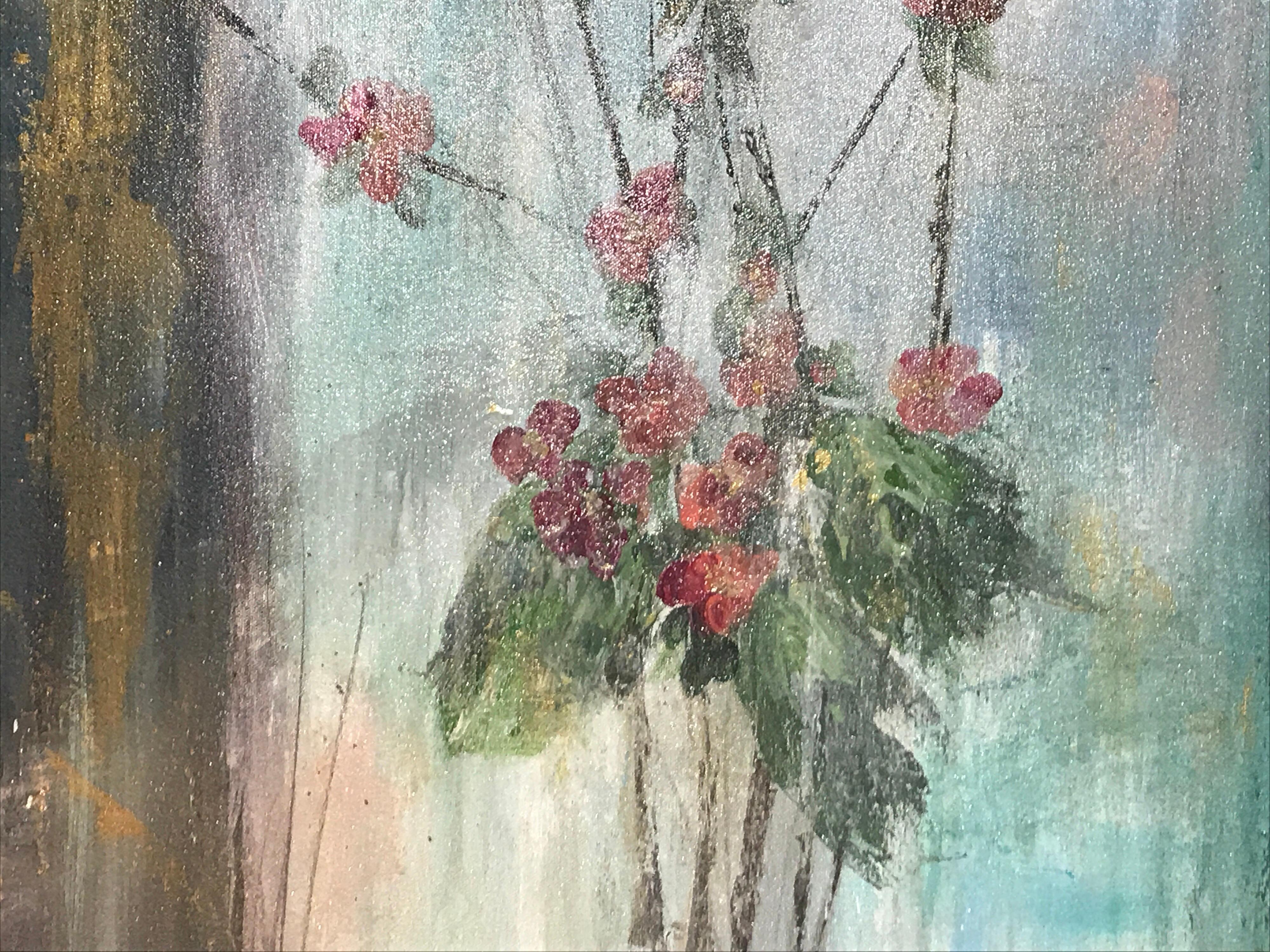 Warm Welcoming by Melissa Payne Baker 2018 Large Vertical Contemporary Floral 3