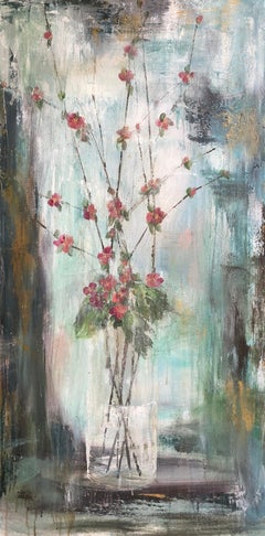 Warm Welcoming by Melissa Payne Baker 2018 Large Vertical Contemporary Floral