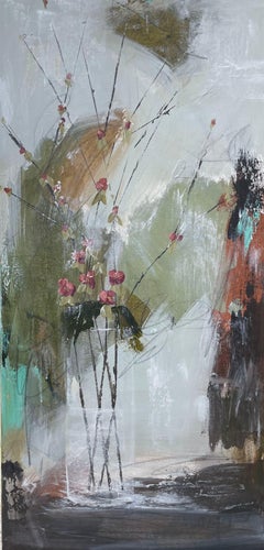Winter Quince I by Melissa Payne Baker, Floral Abstract Canvas Painting