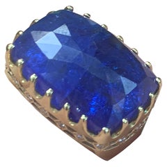 Melissa Spencer Yellow Gold Tanzanite and Diamond Ring