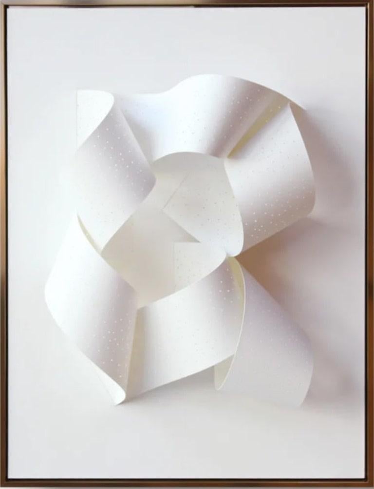Minimalist Abstract Paper Artwork, "Distortion 004" - Mixed Media Art by Melissa Walter