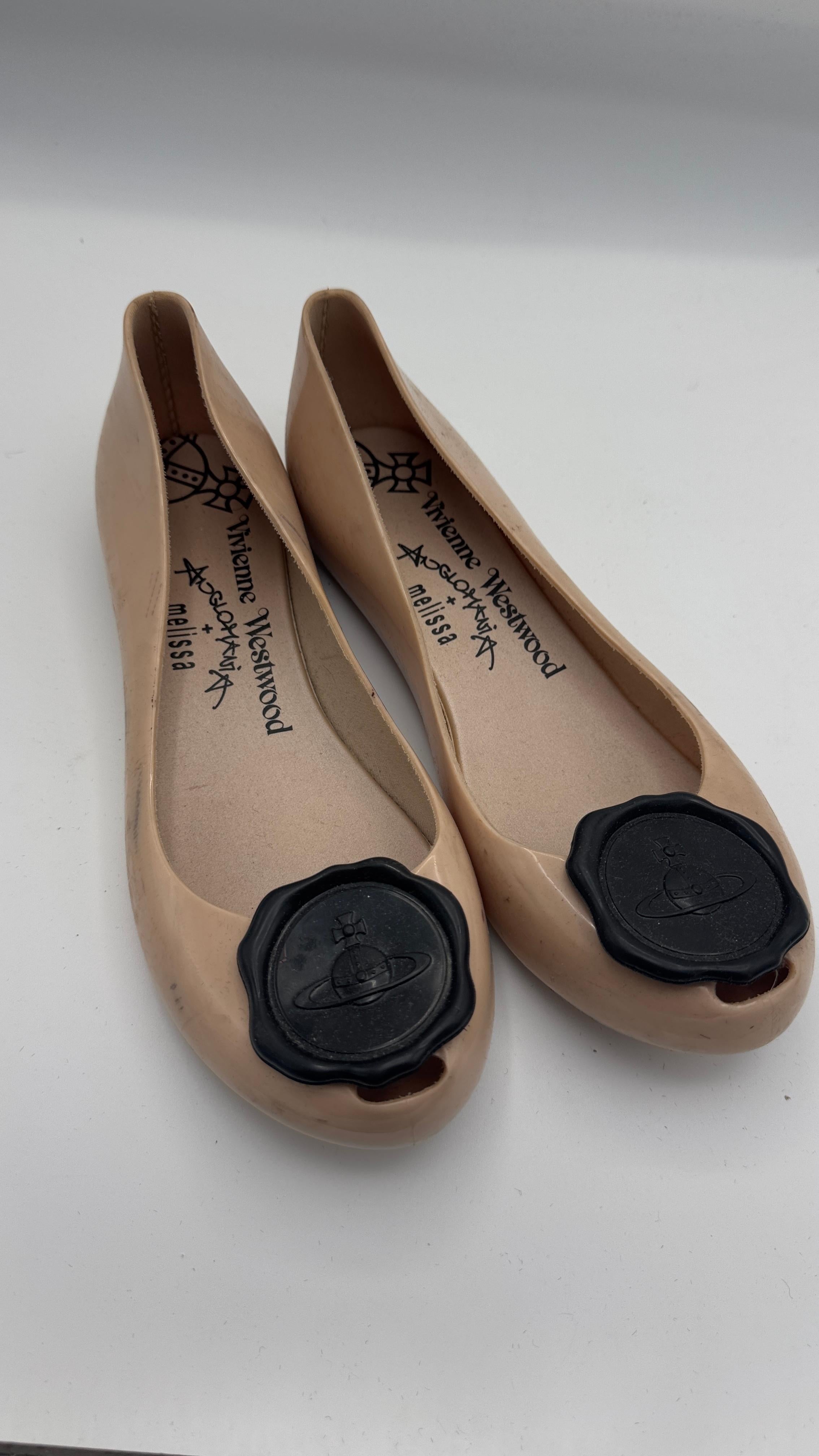 Melissa x Vivienne Westwood Anglomania Nude Flats - ¡Pagamos los derechos de importación! Brown en venta