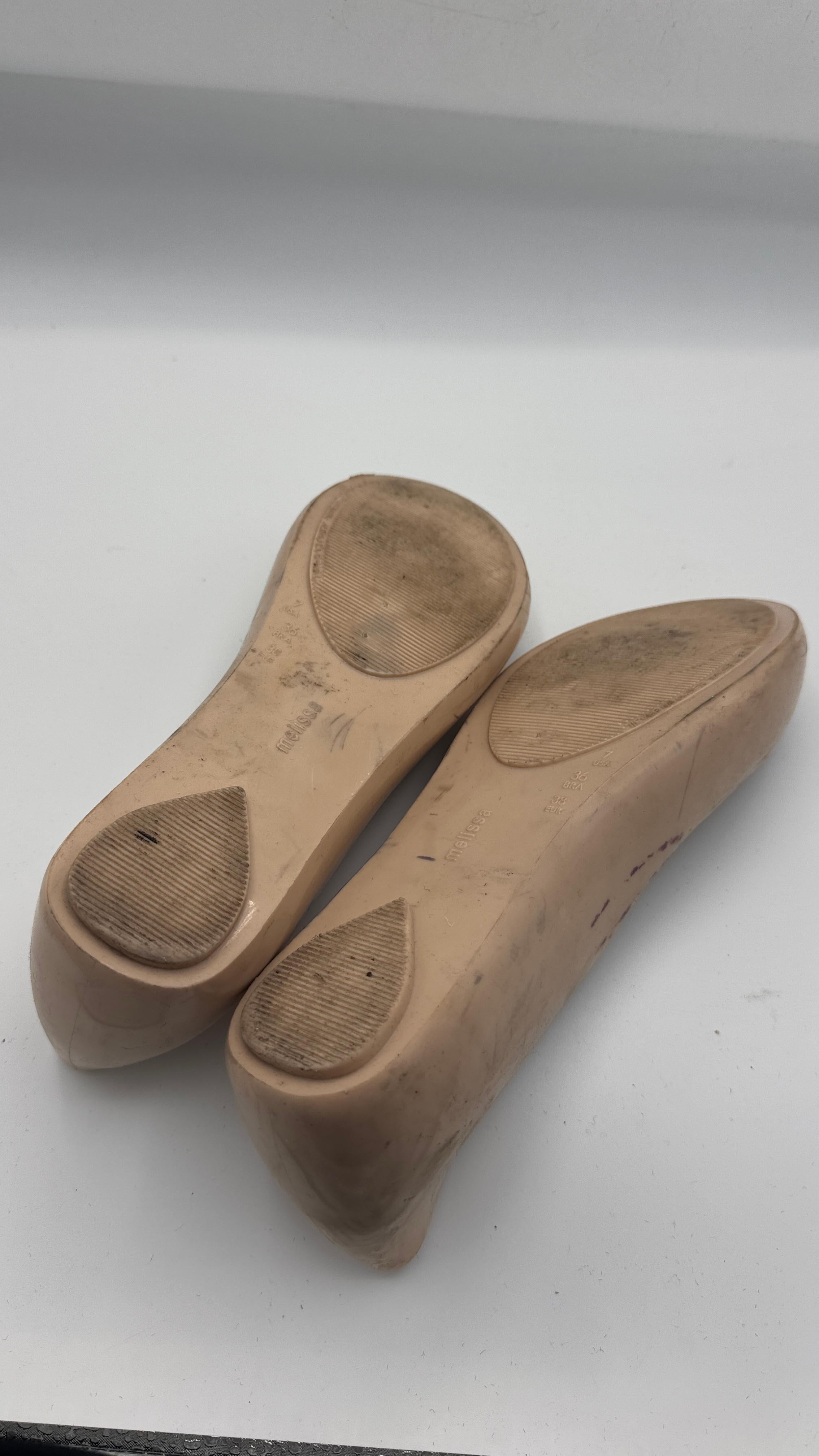 Melissa x Vivienne Westwood Anglomania Nude Flats - ¡Pagamos los derechos de importación! en venta 1