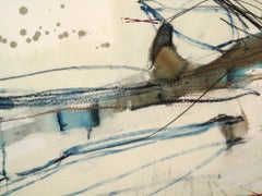 "Low Growing Fruit" Abstract, Mixed Media, Framed Painting by Melissa Zarem