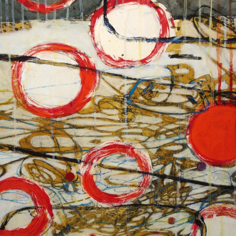 Melissa Zarem "Seam Ripper's Family Tree" Abstract Painting on Paper