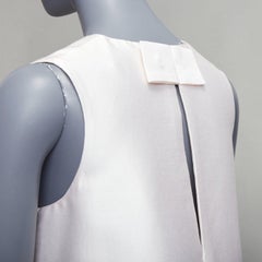 MELITTA BAUMEISTER 2019 cream silk cotton bow back midi tent dress US0 XS