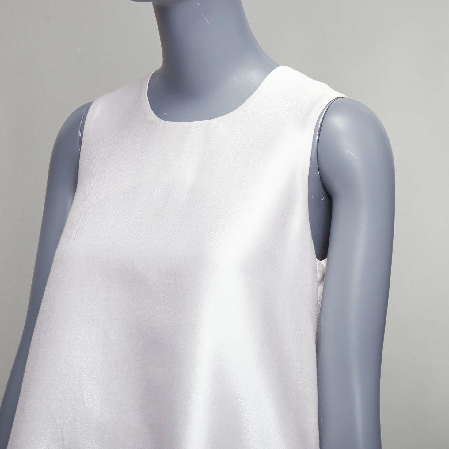 MELITTA BAUMEISTER 2019 Creme Seide Baumwolle Bogen zurück Midi Zelt Kleid US0 XS im Angebot 2