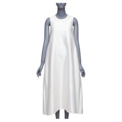 MELITTA BAUMEISTER 2019 cream silk cotton bow back midi tent dress US0 XS