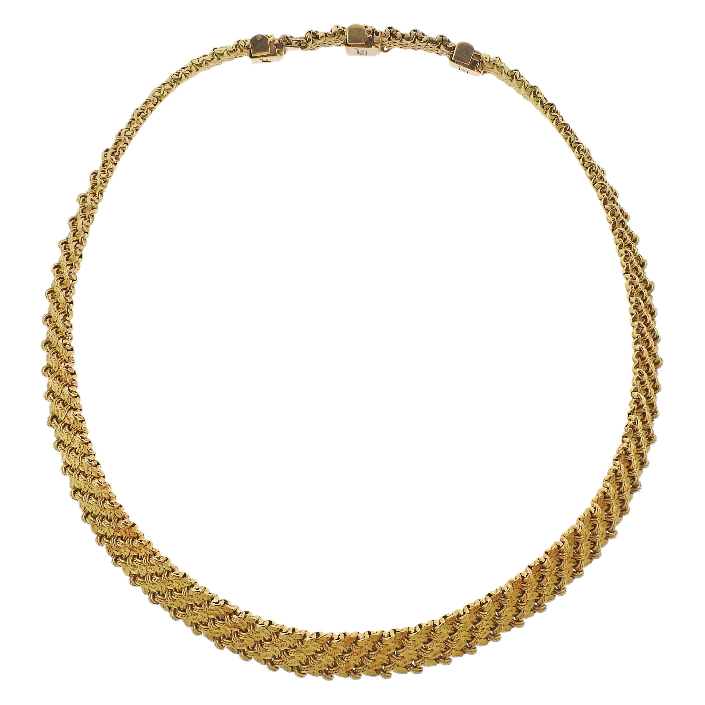 Mellerio 1960s Yellow Gold Necklace For Sale