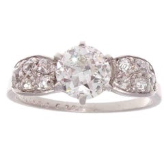 Mellerio Art Deco 1.01 Carat Diamond Platinum Engagement Ring