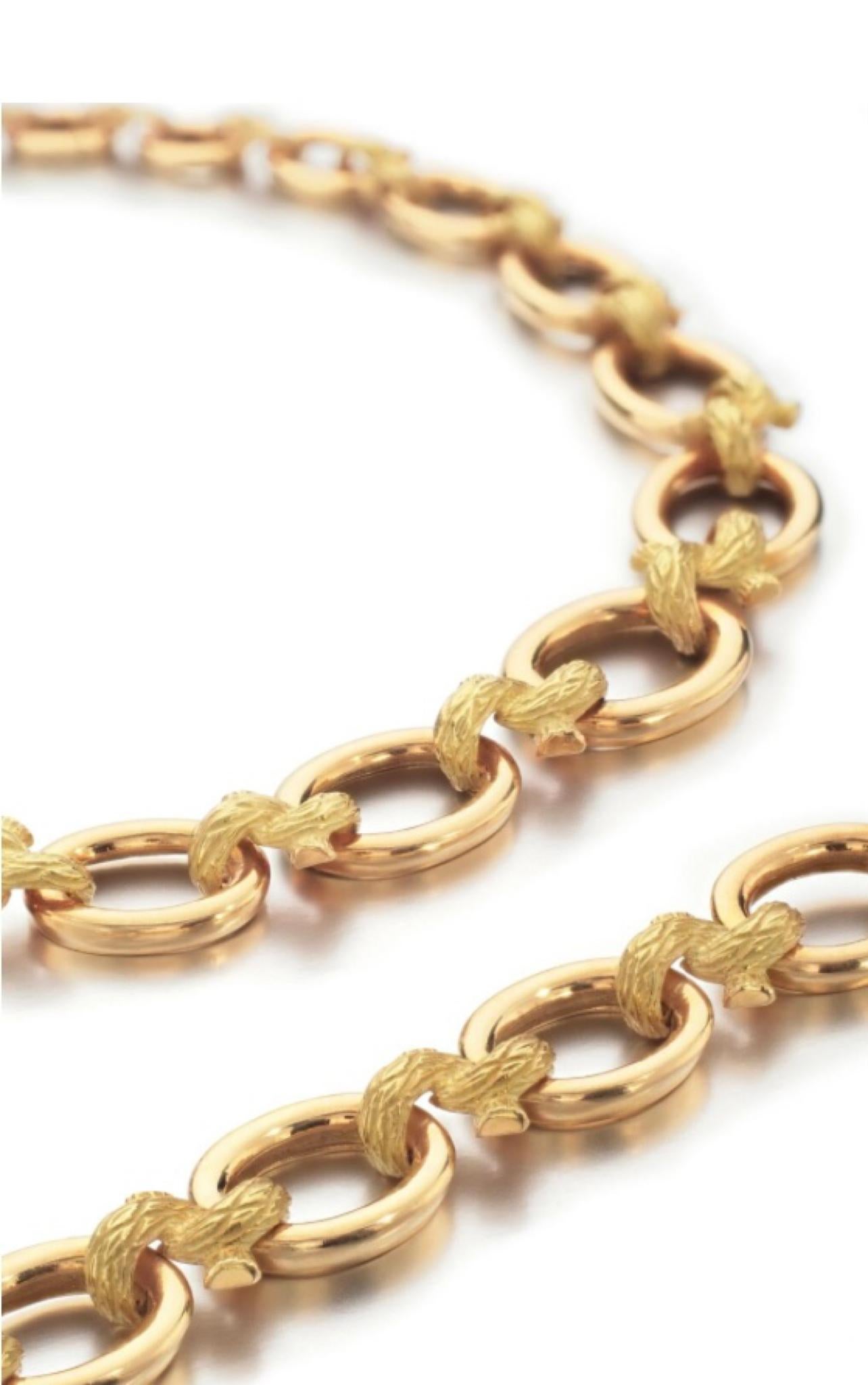 Mellerio dits Meller 18K Gold demi-parure Necklace 58g In Good Condition For Sale In Rugby, England